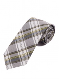 Cravatta overlong con motivo Glencheck Grigio