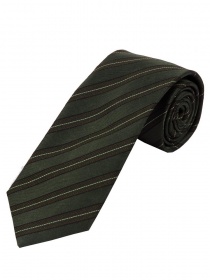 Optimale XXL-Krawatte Streifenmuster flaschengrün schwarz perlweiß