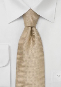 Cravatta in seta beige/oro con struttura