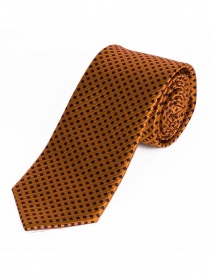 Cravatta Sevenfold con motivo a griglia arancione
