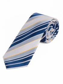 Cravatta larga da uomo a righe raffinate blu