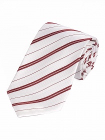 Cravatta a righe extra larghe bianco rosso