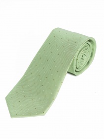 Cravatta larga a pois verde chiaro