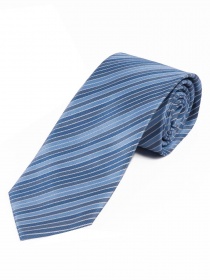 Cravatta business larga a strisce sottili blu