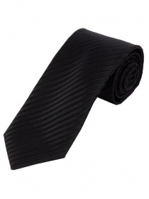 Cravatta larga linea unicolore struttura nera