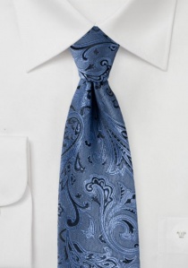 Cravatta blu e nera con motivo Paisley per ragazzi
