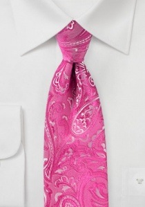 Cravatta per bambini con motivo paisley rosa