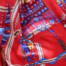 Sciarpa da donna con disegno oversize Rosso medio