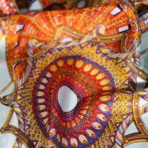 Foulard di seta ornamenti turchese chiaro