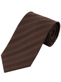 Cravatta business larga a struttura marrone media