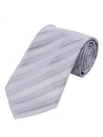 Cravatta a righe da uomo Argento Grigio Perla