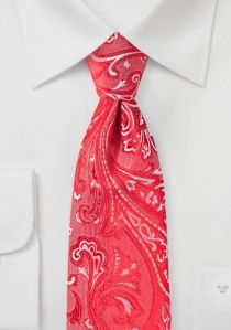 Cravatta bambino con motivo Paisley rosso