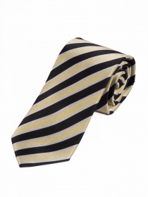 Cravatta Sevenfold a righe in ottone, bianco e