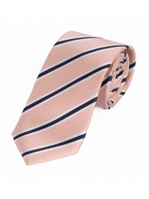 Cravatta Sevenfold a righe rosa e bianche e nere