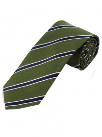 Cravatta Sevenfold Business a righe verde oliva