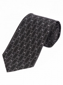 Cravatta larga da uomo Asfalto Nero Ornamenti