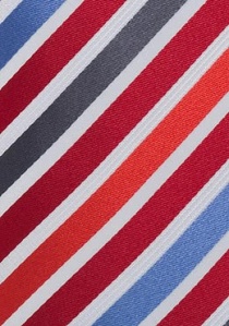 Cravatta righe azzurre bianche rosse