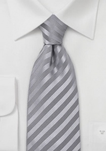 Cravatta righe argento