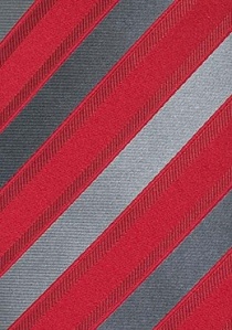 Cravatta in rosso e grigio