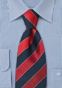 Cravatta classica righe blu rosse