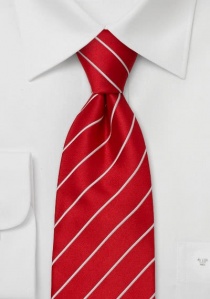 Cravatta business rosso/bianco