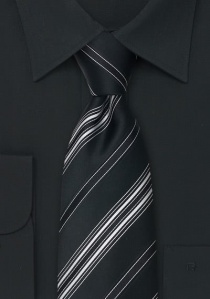 Cravatta righe nere bianche