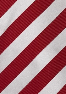 Cravatta XXL righe rosse bianco