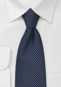 Cravatta blu puntini bianchi