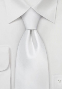 Cravatta sette pieghe bianco perla