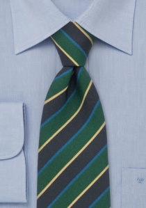 Cravatta blu/giallo a righe