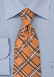 Cravatta principe di galles arancio blu