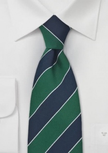Cravatta club righe blu verde