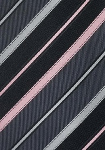 Cravatta antracite rosa