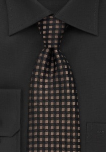 Cravatta righe marrone nero