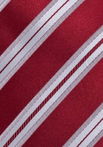 Cravatta rossa righe bianche