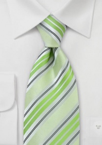 Cravatta business a righe verde erba