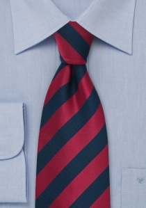 Cravatta XXL righe rosse e blu