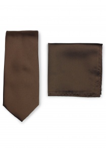 Set cravatta e sciarpa Cavalier da uomo - Marrone