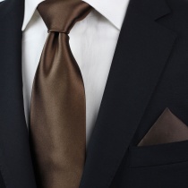 Set cravatta e sciarpa Cavalier da uomo - Marrone