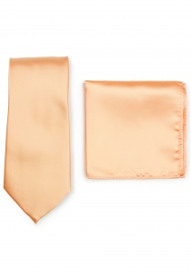Set cravatta e scialle decorativo - albicocca