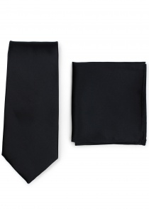 Set cravatta e sciarpa Cavalier - Nero
