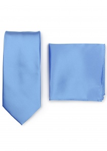 Set cravatta e sciarpa Cavalier da uomo - Blu
