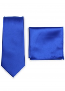 Set cravatta business e scialle decorativo - Blu