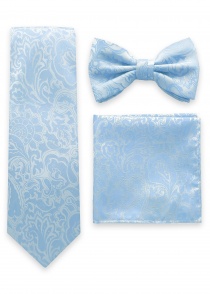 Set papillon, cravatta e sciarpa cavaliere blu