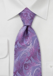 Cravatta floreale viola