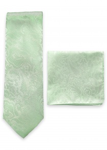 Set cravatta e scialle cavaliere verde chiaro