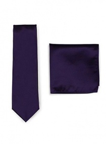 Set di cravatte business con fazzoletto blu navy