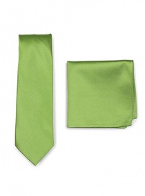 Set Business Cravatta Fazzoletto Nobile Verde