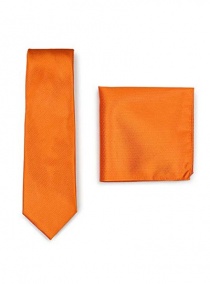 Set cravatta uomo panno decorativo rame-arancio