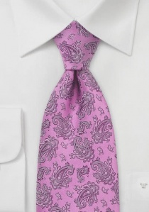 Cravatta rosa paisley